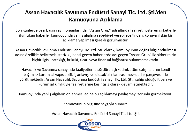 Assan Aviation Basın Duyurusu